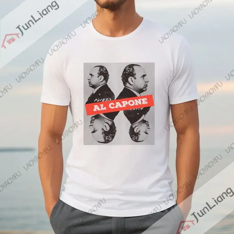 Gang, Al Capone T-shirt, the original gang, Mafia, short-sleeved round-neck retro shirt