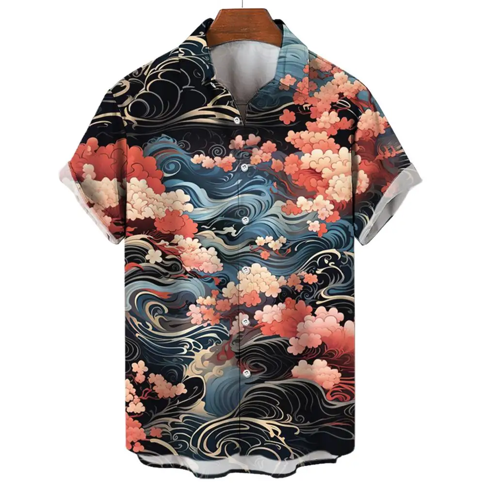 

Summer Floating World 3D Print Shirts Men Women Fashion Shirt Casual Vintage Streetwear Short Sleeve Shirt Blouse Man Clothing