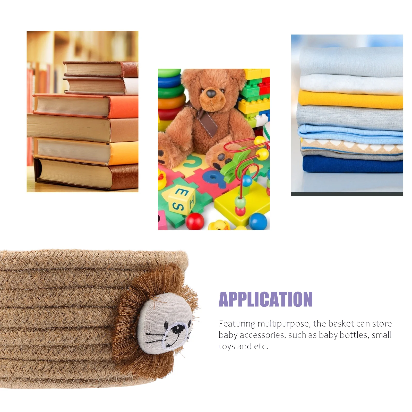 

Premium Cotton Woven Basket Multipurpose Organizer for Books Snacks Cosmetics Home Decor Cotton Woven Storage Basket