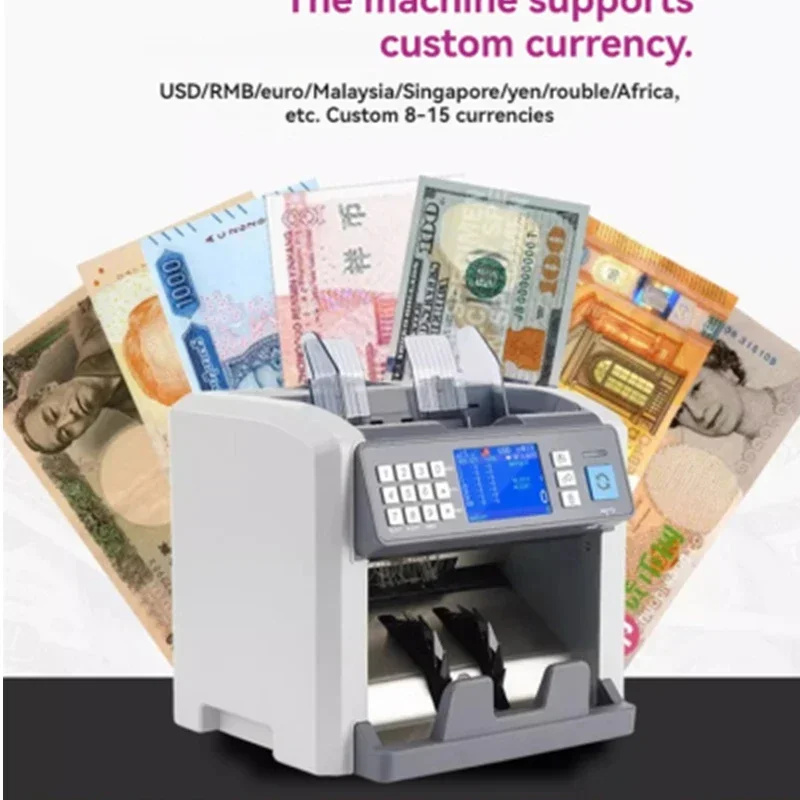 

220v Electric Counting Machine Multi-national Currency Checking Machine Banks Commercial Total Amount Counter Clearing Machine