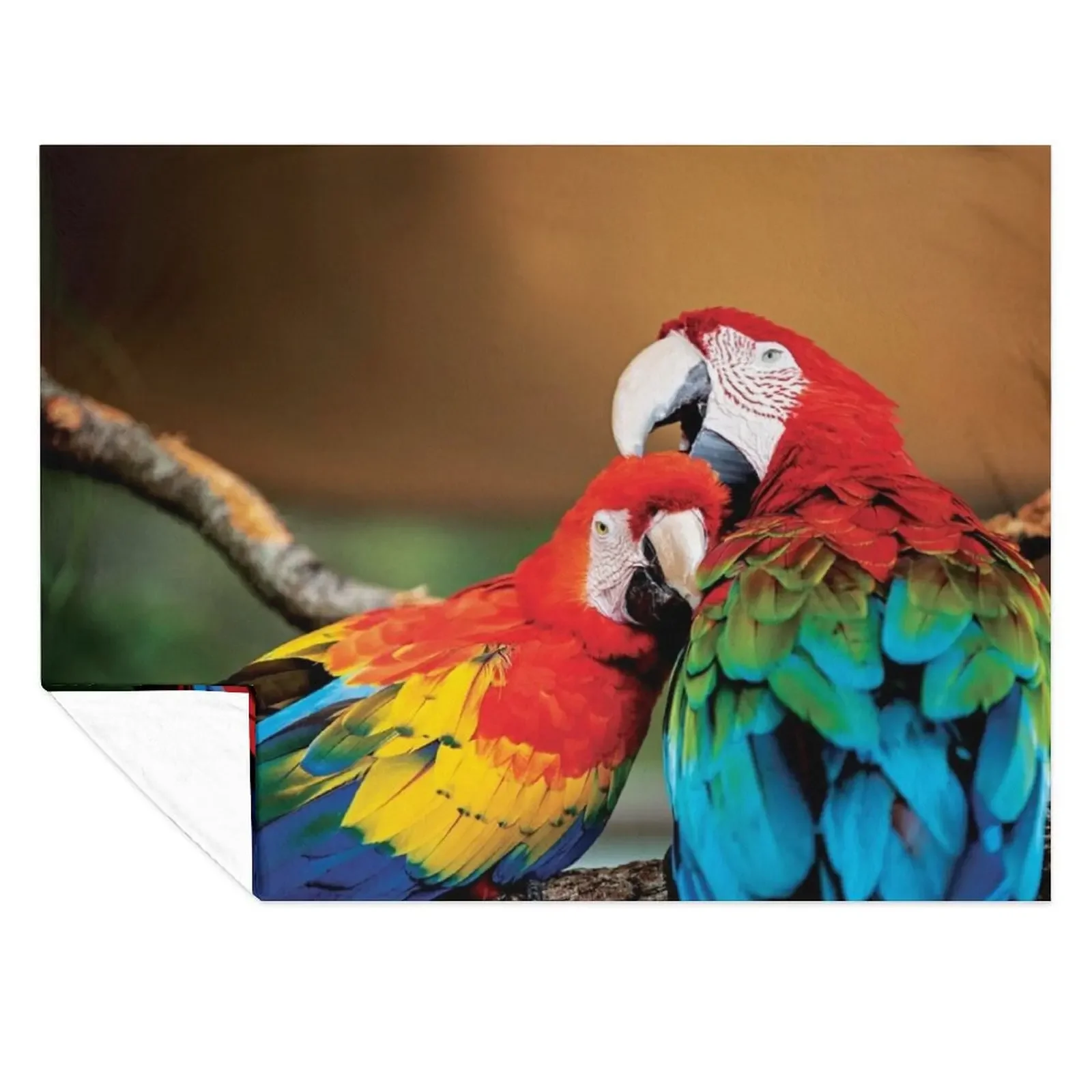

Macaw couple Throw Blanket Fashion Sofas Soft Plush Plaid manga Blankets For Bed Blankets