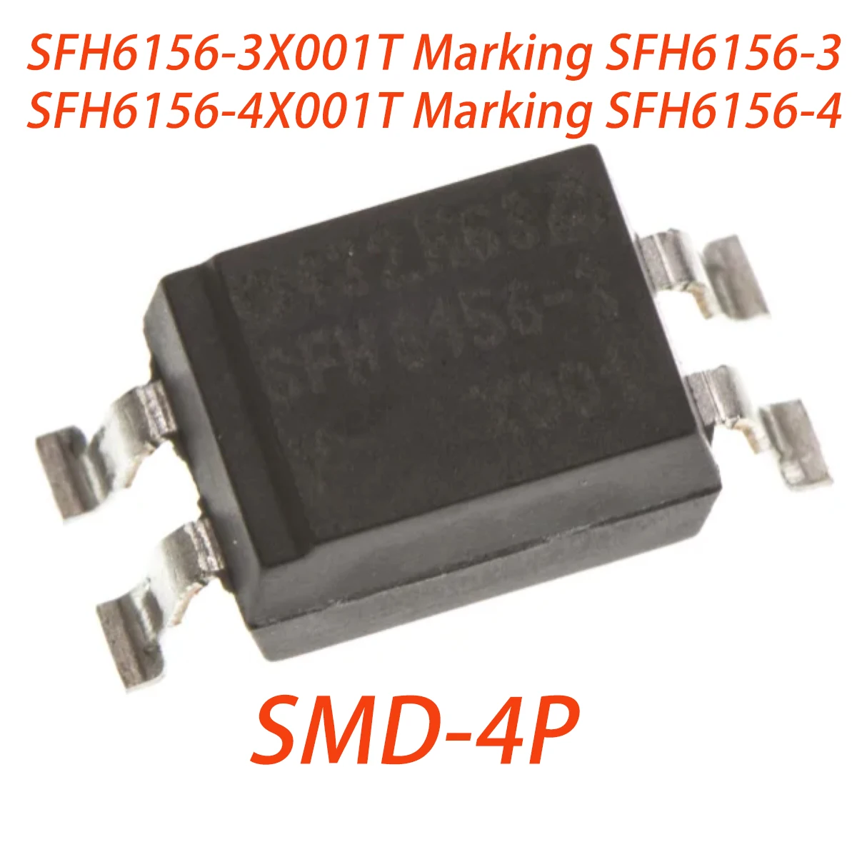 SFH6156-4 SFH6156-3 Transistor Output Optocoupler 50mA 5.3kV 1.25V SMD-4P DC Phototriode Original SFH6156-3X001T SFH6156-4X001T
