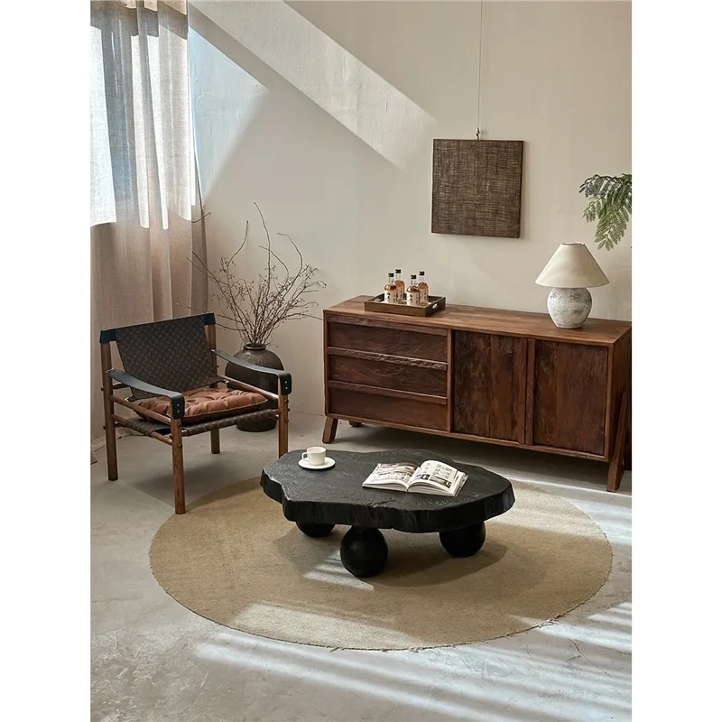 Wabi-sabi style coffee table special-shaped homestay designer small tea table