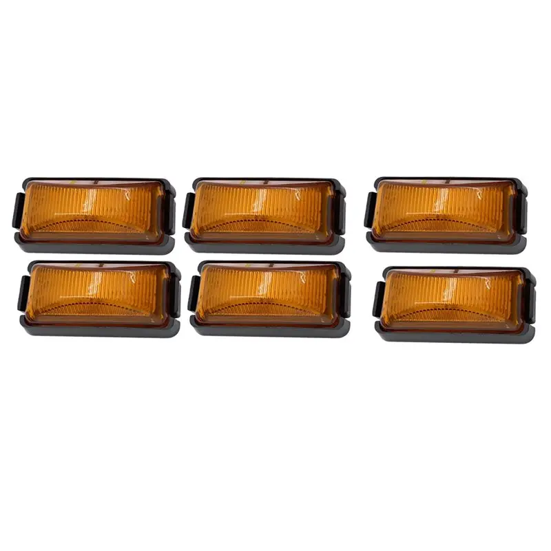 Stablize 6Pcs Amber LED Side Marker Light Set 10V-30V For Cars, Suvs, Van, And Trucks