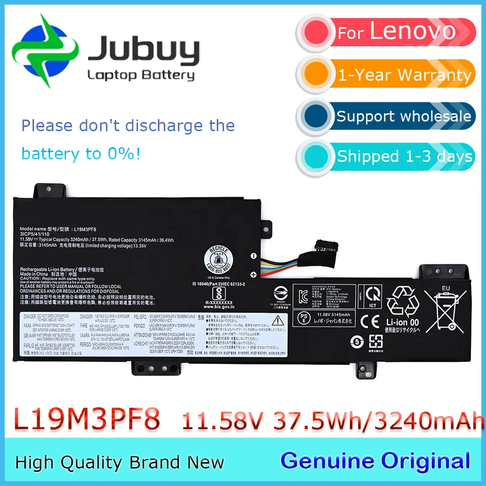 L19M3PF8 11.58V 37.5Wh Original Laptop Battery for Lenovo IdeaPad Flex 3-11IGL05 L19C3PF8