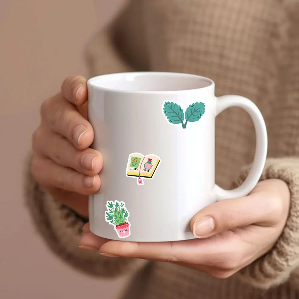 Cute Herbal Plant Spice Waterproof Stickers DIY Decals for Phone Case Laptop Water Bottle Scrapbook Journal Decor view 3