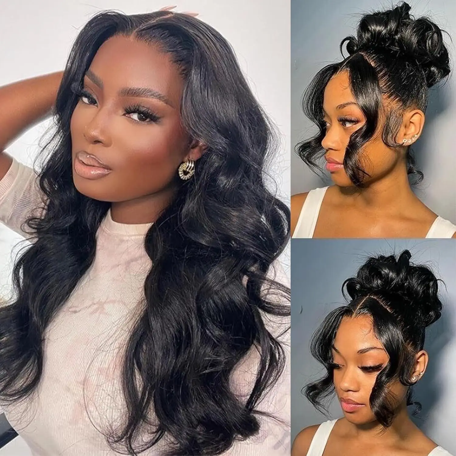 360 Full Lace Wig 13x4 13x6 Body Wave Lace Front Wigs Human Hair Pre Plucked with Baby Hair Natural Color