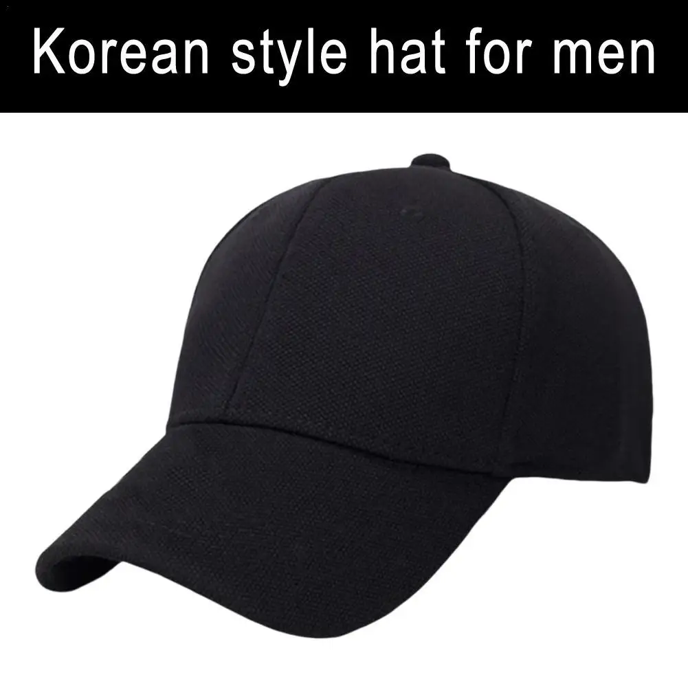 Men's Solid Color Fully Enclosed Hat Hip Hop Fashion Cool Simple Style Cap Adjustable Closed Sun Block Baseball Cap