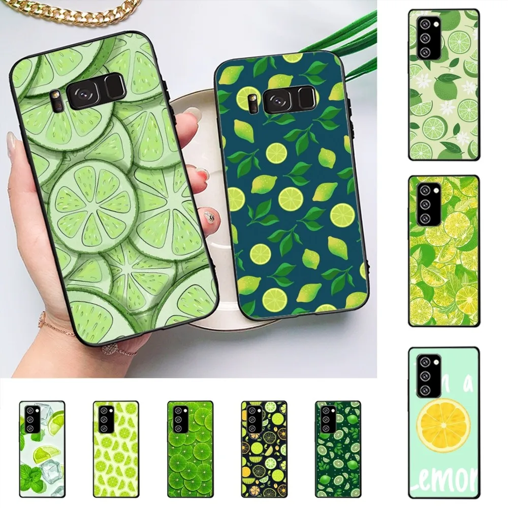 Summer Lemon art  Phone Case For Samsung Note 8 9 10 20 pro plus lite M 10 11 20 30 21 31 51 A 21 22 42 02 03