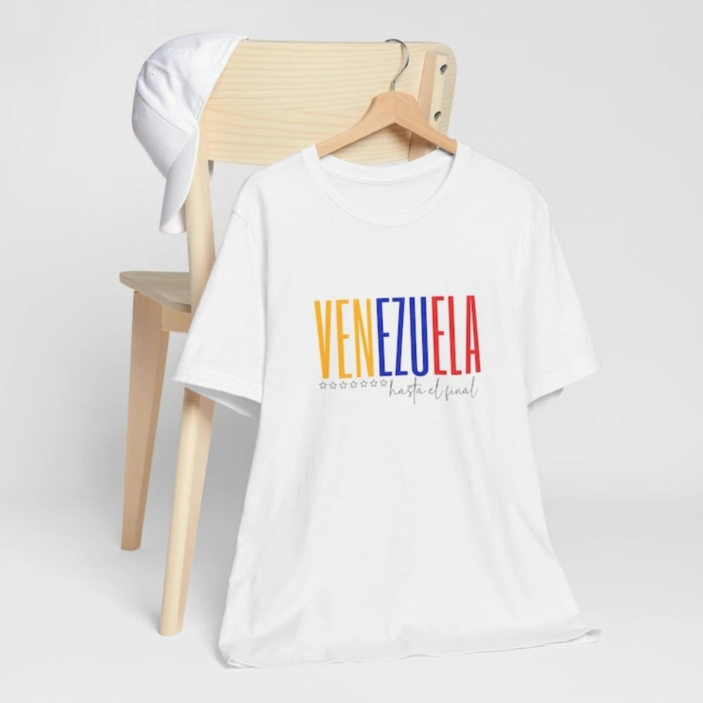 Venezuela Hasta El Final Tshirt Venezuela Casual Modern and Trendy Shirt Men Women Daily Life Cotton Streetwear Venezuelians Tee