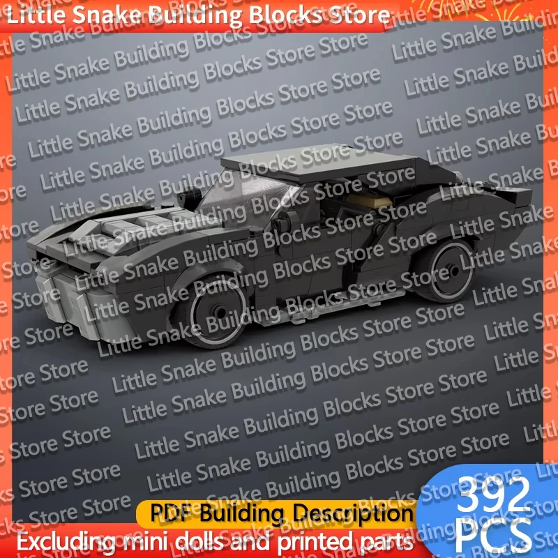 QWERT Speed Racing Car Model MOC Building Bricks Black Sports Car Modular Technology Gifts Holiday Assemble Children Toys Suit