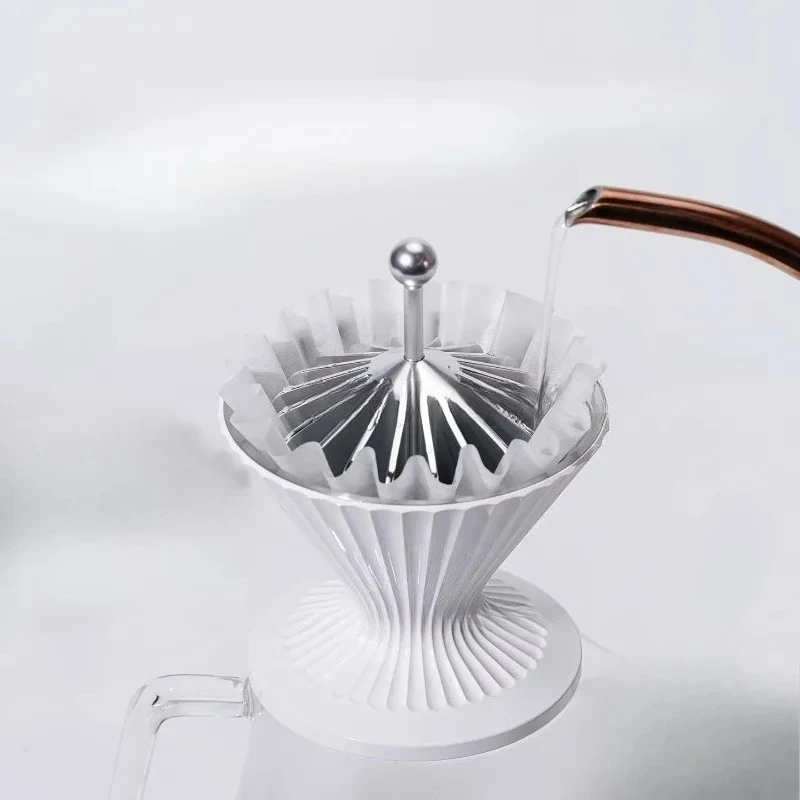 Suitable for Plastic Hand Brewing Hot Water Stamping Metal Coffee Filter Paper Press