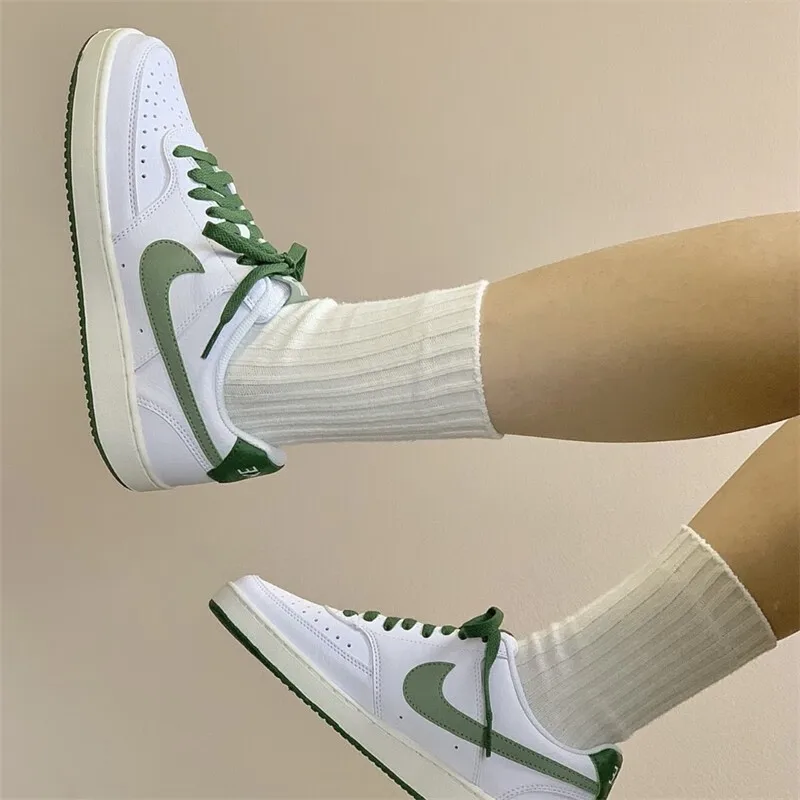 Nike color blanco verde Court Vision Low zapatos de tabla casuales versátiles clásicos Hombres y mujeres con los mismos modelos