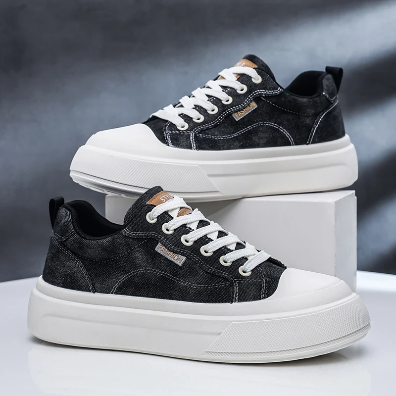 

Four Seasons Wear-resistant Black Footwear Mens Shoes 2026 Autumn New Men's Casual Shoes Fashionable Comfort Breathable Sneakers
