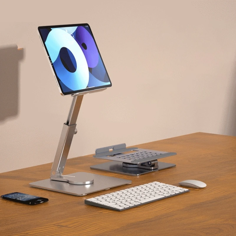 360 دوار ألومنيوم ألومنيوم أقراص قابلة للطي للهاتف للاستخدام المكتبي