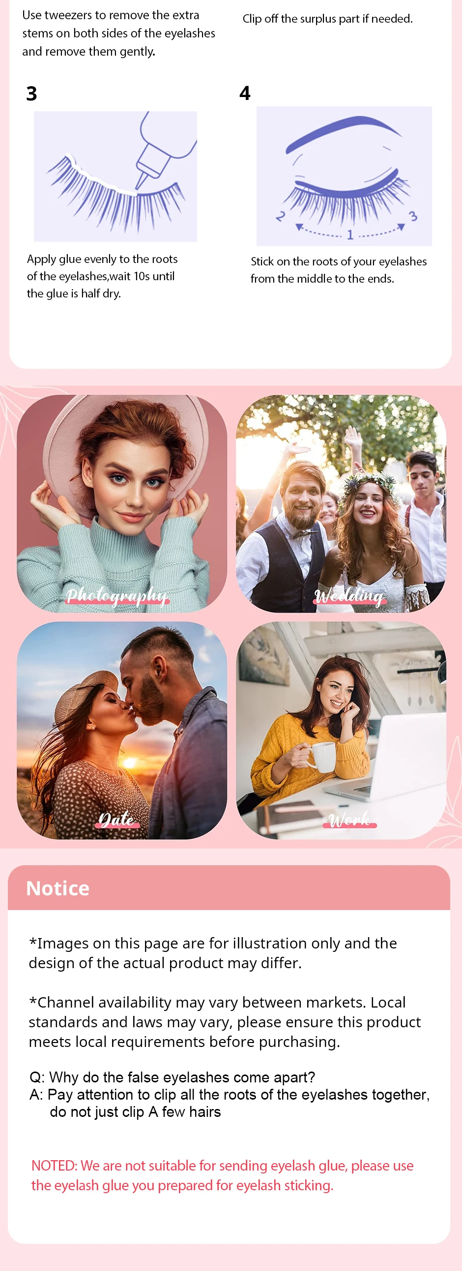 10 Pairs of Natural Simulation Half Eye False Eyelashes, Transparent Stem, V-shaped Cross Design, Curled and Extended Eyelashes