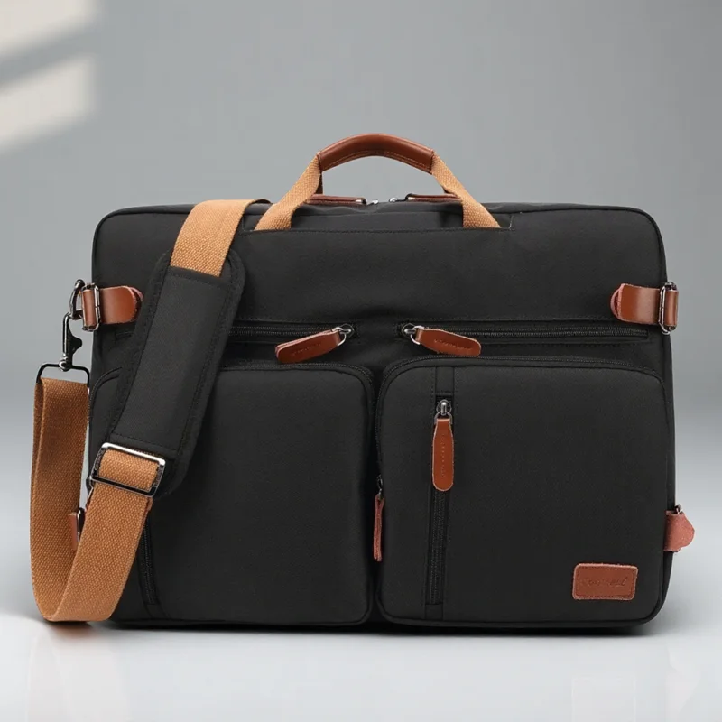 

Large Convertible Laptop Backpack Messenger Shoulder Bag Business Travel Briefcase 15.6-17.3 Inch