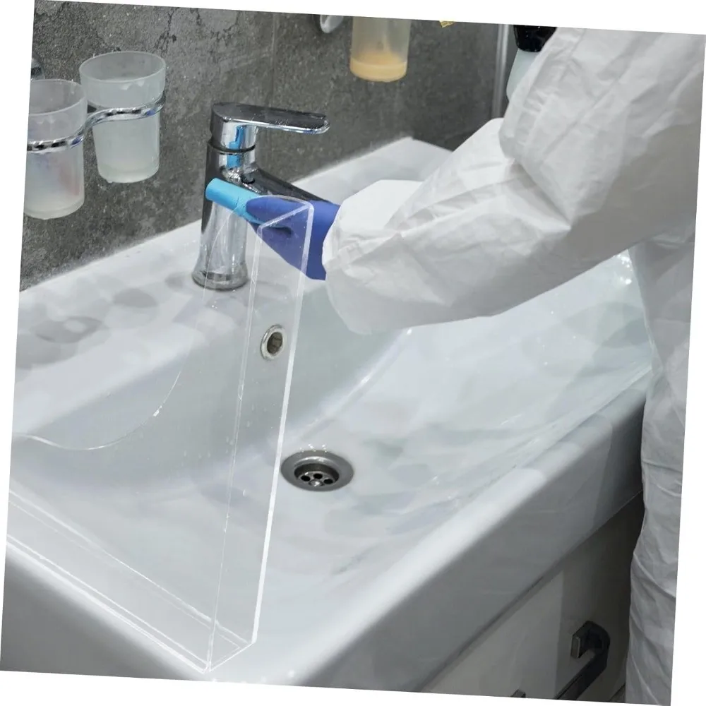 

Акриловая брызговик для ванны, прозрачная самоклеящаяся крышка для раковины, водонепроницаемая, простая установка, перегородка для раковины, душа