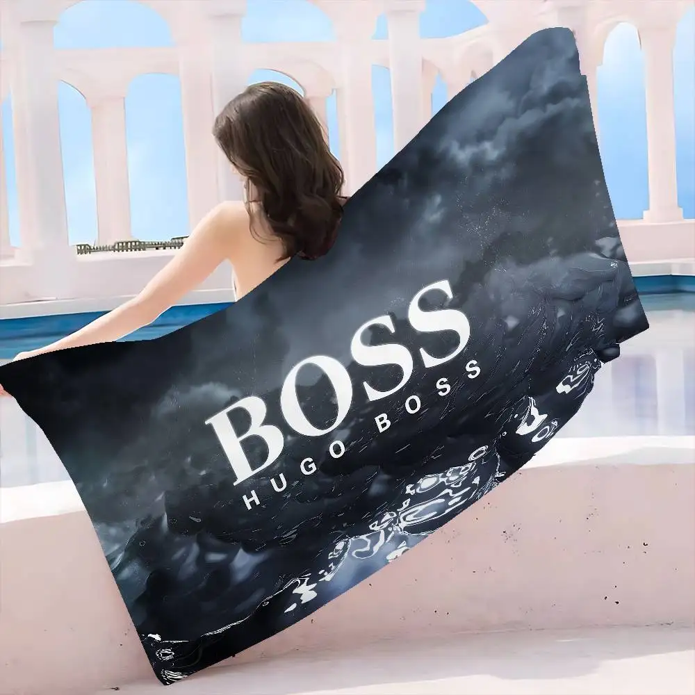 Fashion Brand H-Hugo B-Boss Luxury Beach Towel Colorful Bath Towels for Girl Microfiber Quick Dry Custom Sand Free Beach Spa Gym view 2