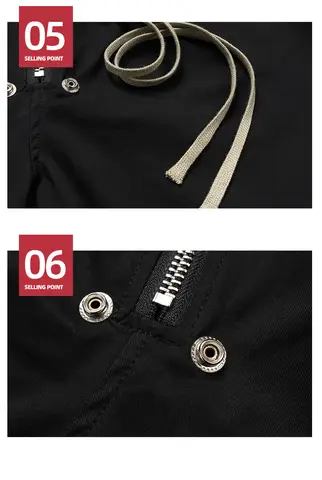 MIJKO Sidoslit Boxningsshorts Herr Elastisk Midja Svart Dragsko Femkvartsbyxor 10 best sales herrshorts med sidoslit - №9