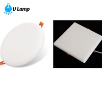 LED Panel Light Ultra Thin Recessed Modern Ceiling Lamps 9W 18W 24W 36W Round Square Cold White for Bedroom Living Room Lighting