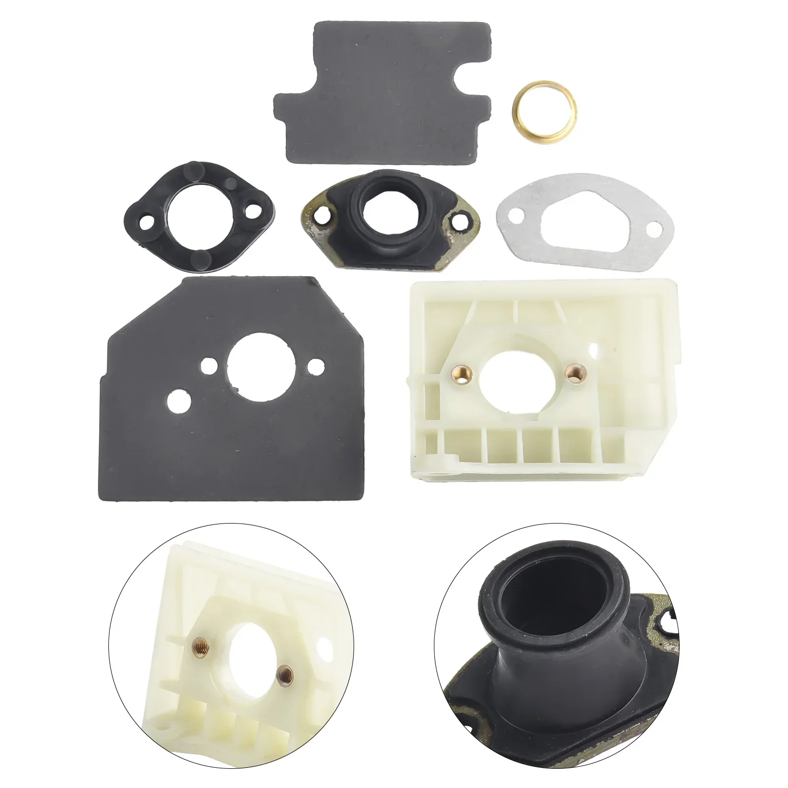 Ensure Smooth and Efficient Operation of Chainsaw with Carburetor Bracket Spacer and Guide Gasket Set for 4500 5200 5800 Models