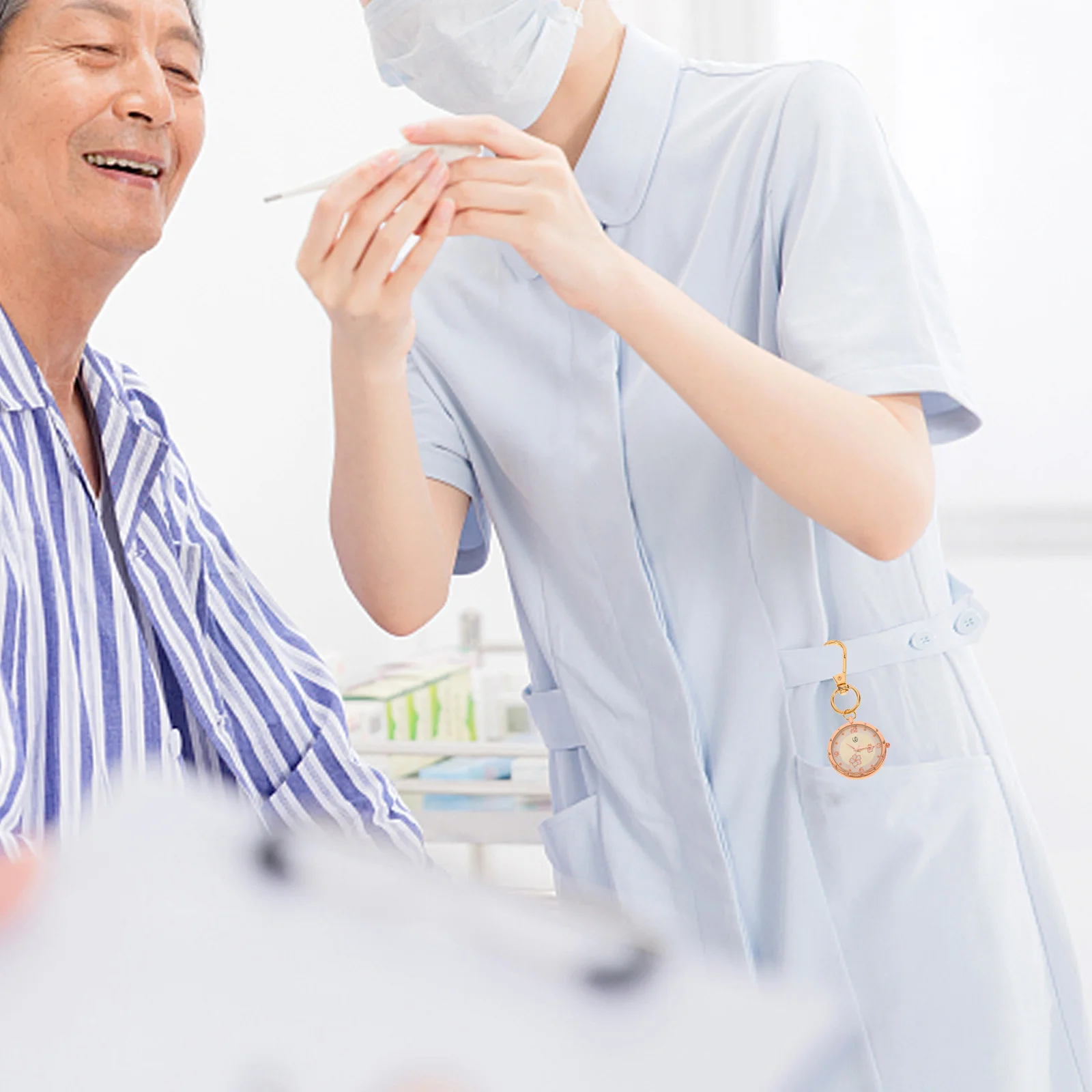 المفاتيح جيب سبيكة ممرضة كليب الصدر ووتش للأطباء الممرضات النساء المهنيين فوب ووتش مشبك التصميم #1