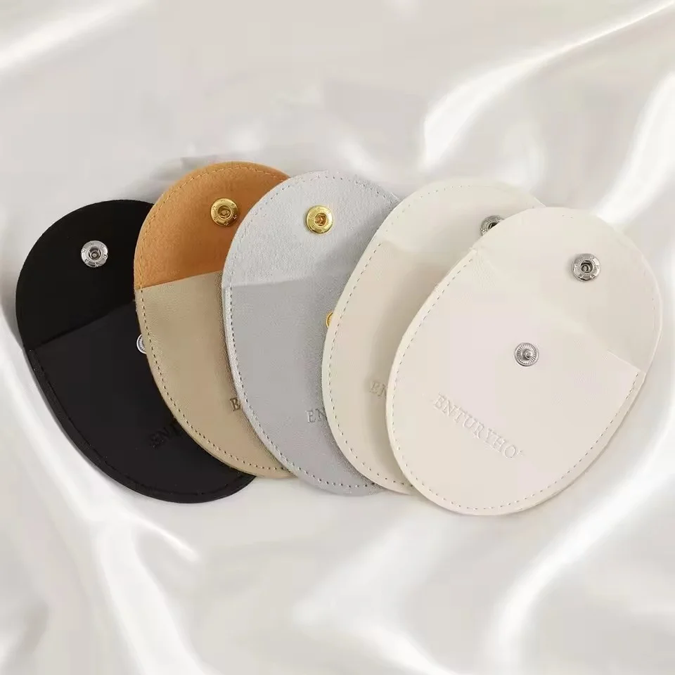 

50 artificial leather bag Personalized Embossed Logo Print Faux Leather Jewelry Bags Custom Jewelry Bags Ring Brooch Bags Bulk