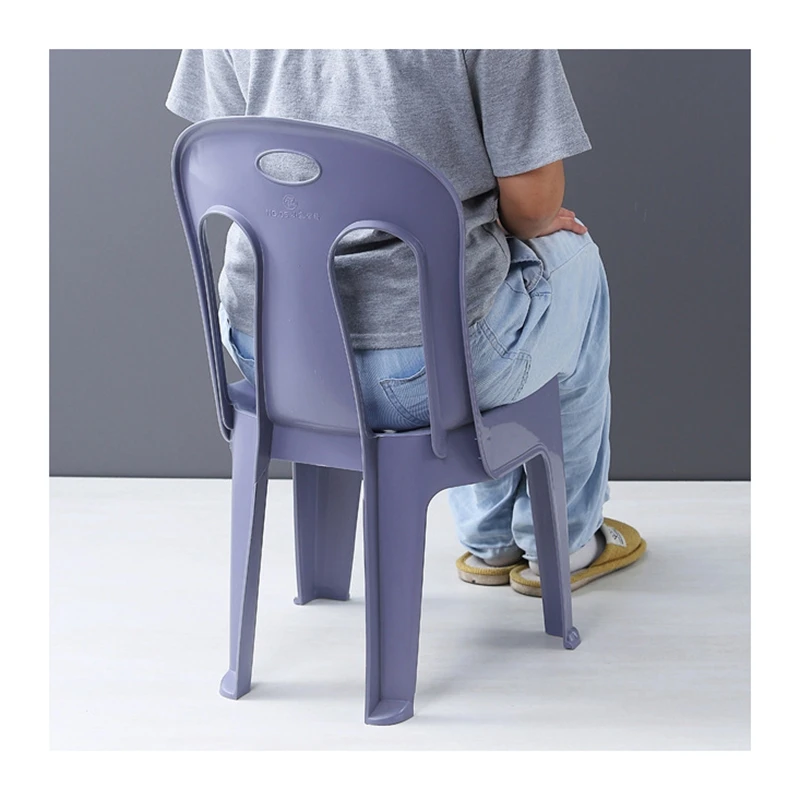 Adult Use Living Room  Table Low Stool Plastic Small Backrest Chair Thick Night Market Dining Chair