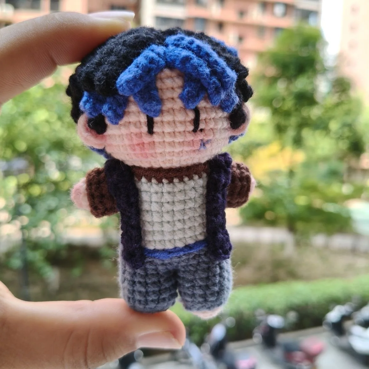 Handmade yarn crochet, Liu Yuning style, Cosplay doll pendant, Mofan support gift, finished product