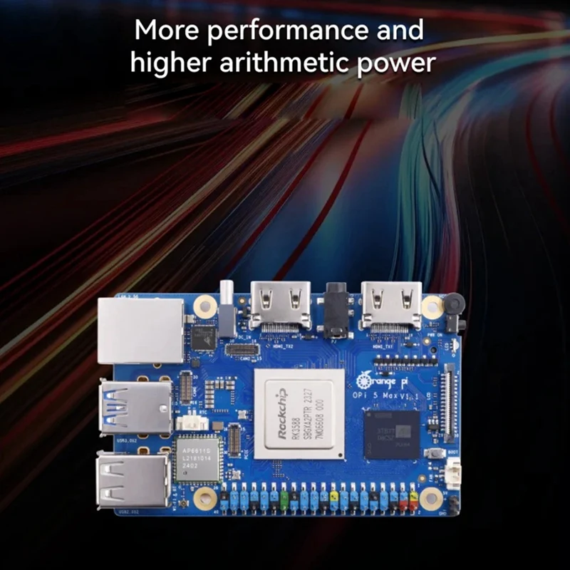 

For 5 Max 16GB RAM LPDDR5 Development Board RK3588 2.5G LAN Wi-Fi 6E + BT 5.3 BLE 8K Decoding Single Board-A07G
