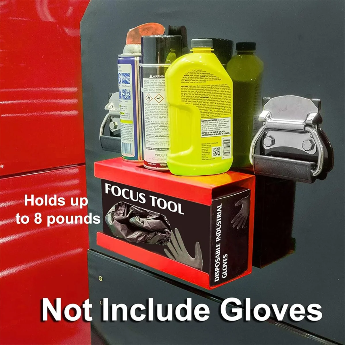 AA98 Magnetic Glove/Tissue Dispenser, 8LBS Capacity,Glove Dispenser Wall Mount, Glove Box Holder, Glove Holder for Wall Mount