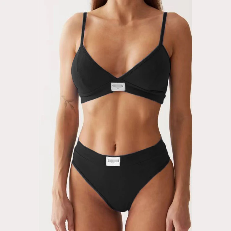 Ensemble de soutien-gorge et culotte taille basse sans couture pour femme, sous-vêtements de fitness sportifs, soutiens-gorge sans fil imbibés, 2 pièces