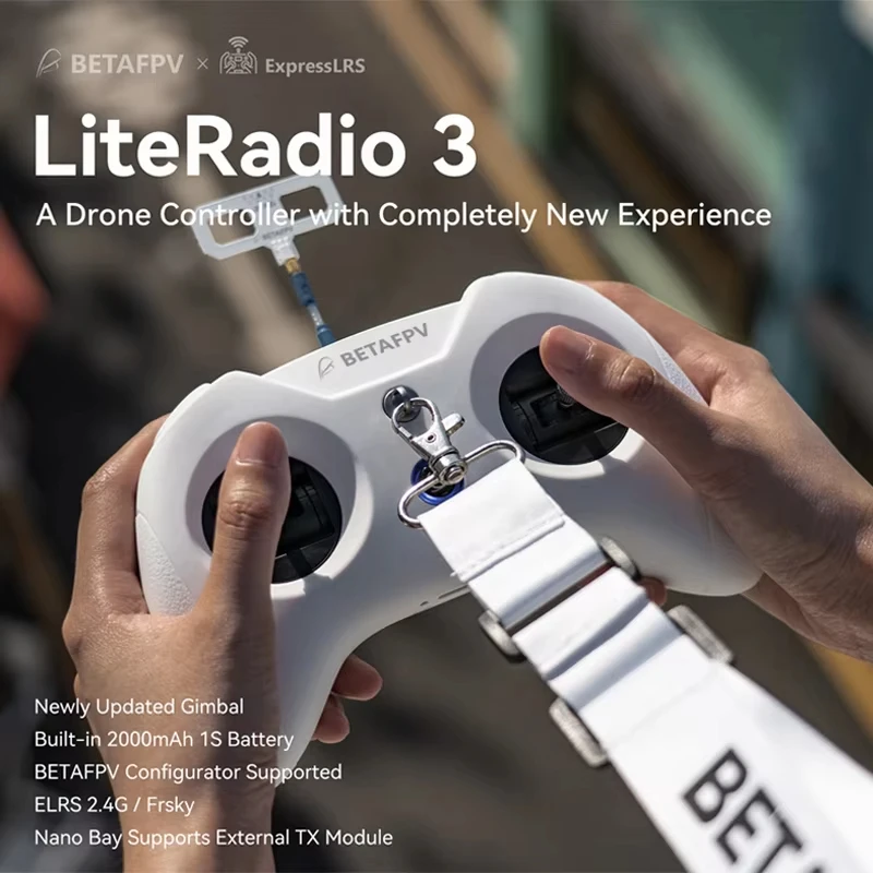BETAFPV LiteRadio 3 Radio Transmitter Built-in 2000mAh Battery USB 3.0 Type-C Mode 2 (Left Stick Throttle) ELRS 2.4G / Frsky 8 view 4