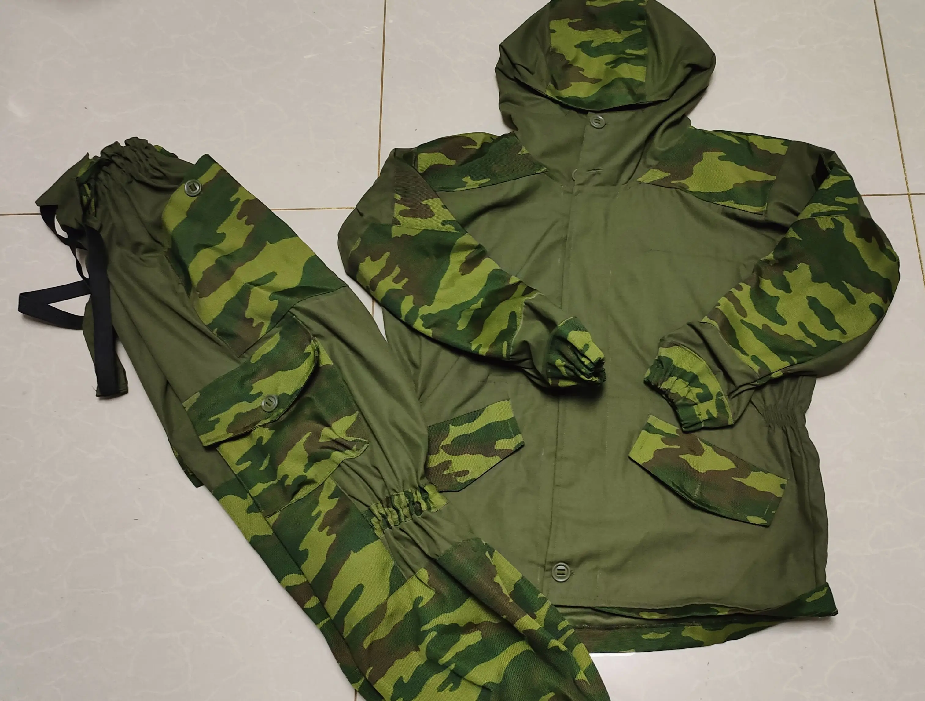 Cross Striped Camouflage Guoka Flora Camouflage Rare Mountain Army Clothing Set