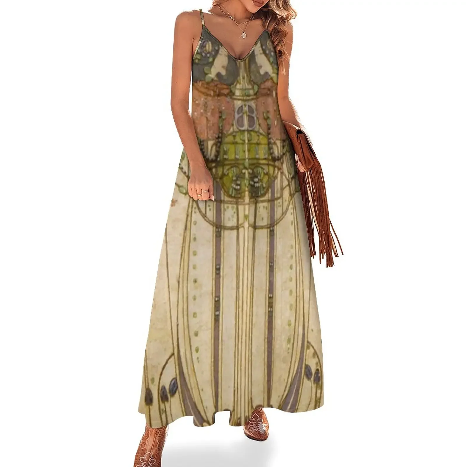 

Charles Rennie Mackintosh art Sleeveless Dress Women's summer suit Summer skirt women's dresses luxury Dress