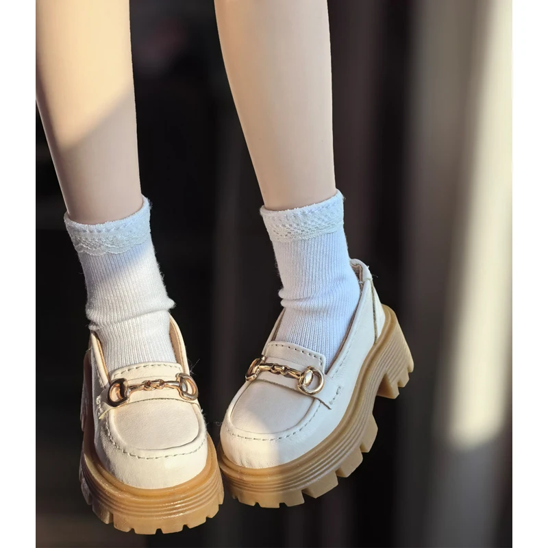 

1/4 Bjd кукольная обувь ручной работы с металлической пряжкой и толстой подошвой, туфли принцессы для 1/6 bjd, аксессуары для кукол, игрушки, повседневные маленькие кожаные туфли