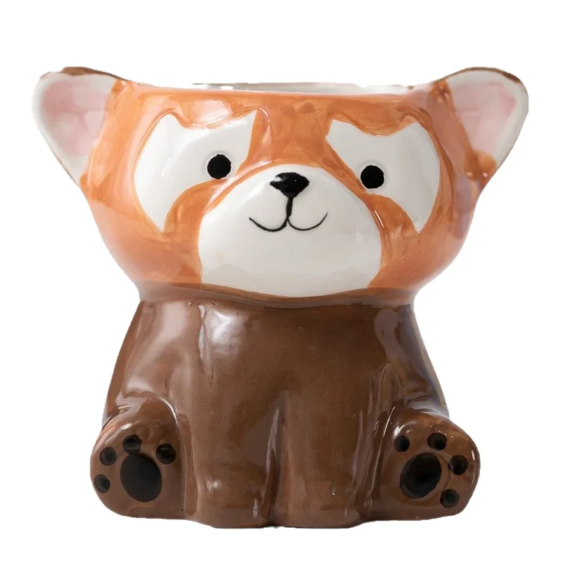 زارع سيراميك على شكل حيوانات كرتونية لطيفة - وعاء عصاري صغير للنباتات الصغيرة | ديكور حديقة المنزل الإبداعي الأكثر مبيعًا 2025 #5