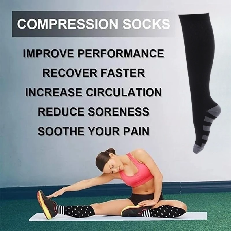 Compression Socks Men Women Medical Varicose Veins Pregnancy Nursing Athletic Football Soccer Stockings Sport Socks 20-30 Mmhg