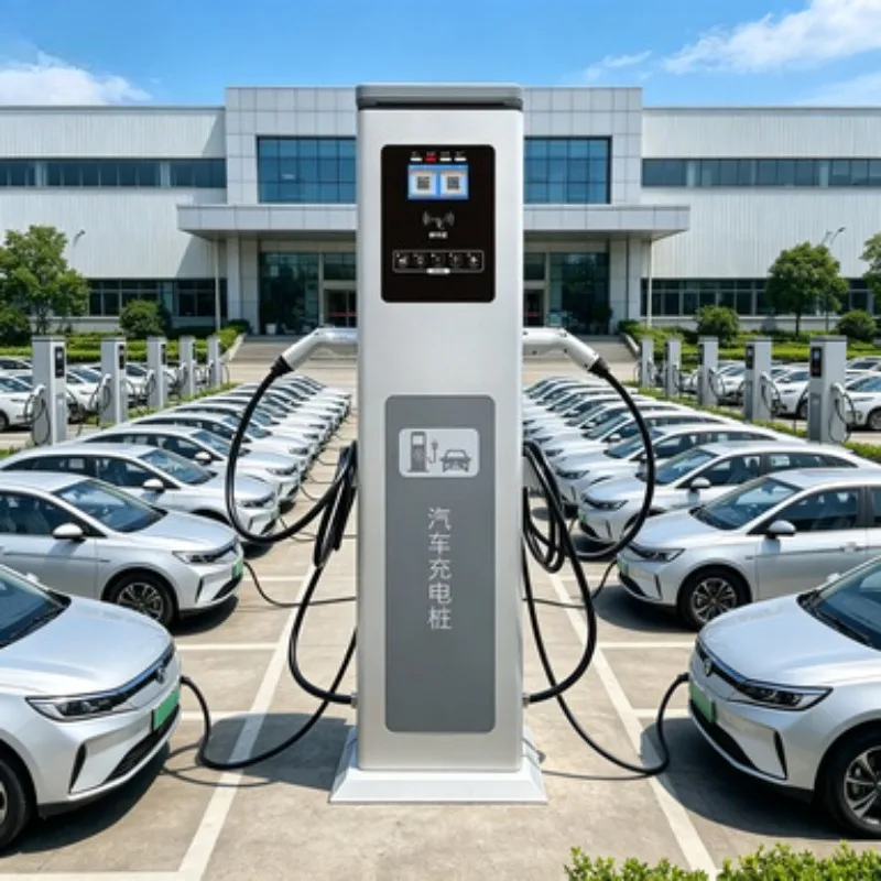 2 in 1 DC Fast EV Charger 40kW 60kW Double Gun CCS2 CCS1 Commercial Charging Station OCPP App Control for Public Area