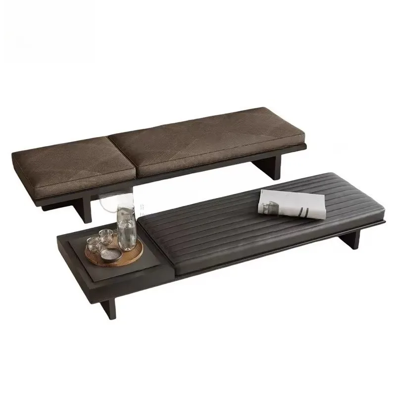 

Modern Chinese solid wood bench wabi-sabi wind entry foyer shoe changing stool creative bedside stool several coffee stools