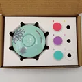 Caja verde con 3