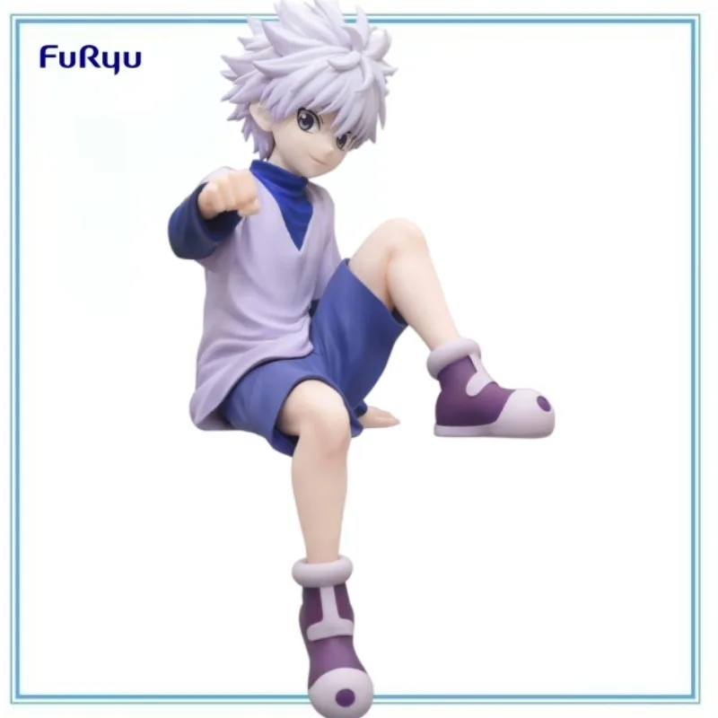 

BANDAI Authentic Anime Dynamic Silver-Haired Hero: Striking Pose with Blue and Purple Accents - Collectible Anime Action Figure