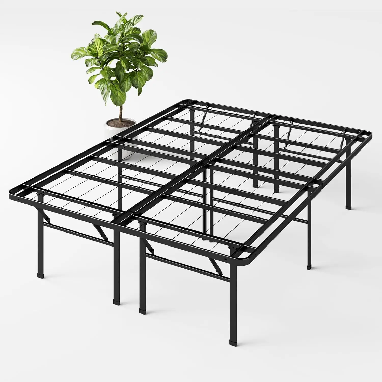 Zinus Smartbase Heavy Duty Mattress Foundation, 18 Inch Metal Platform Bed Frame, No Box Spring Needed, Sturdy Steel Frame,