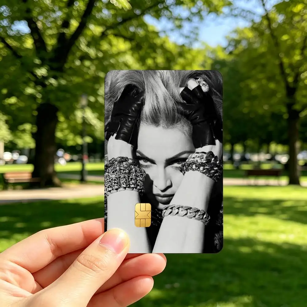 Y2K M-Madonna C-Confessions II 1Set 4Pcs Waterproof Card Skin Stickers for Credit Bus IC Cards