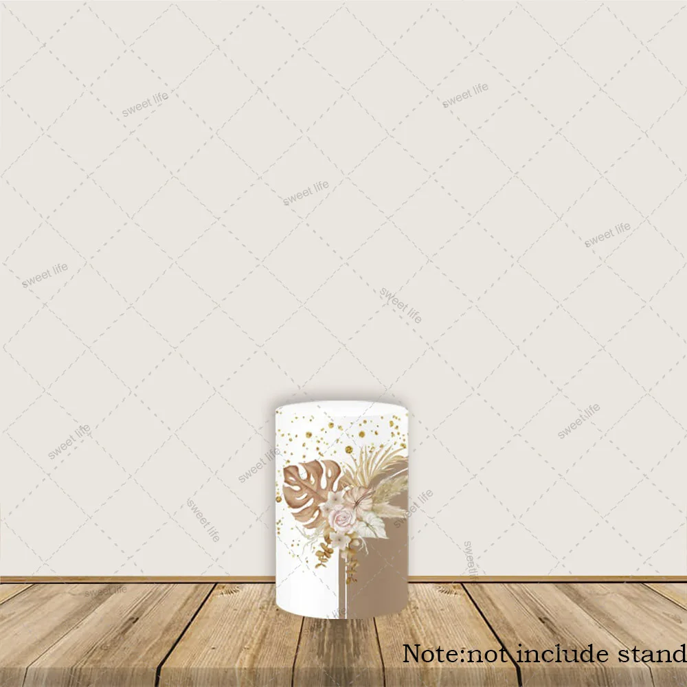 Boêmio flores plinto cilindro capa casamento chá de bebê aniversário cilindro pano de fundo capa