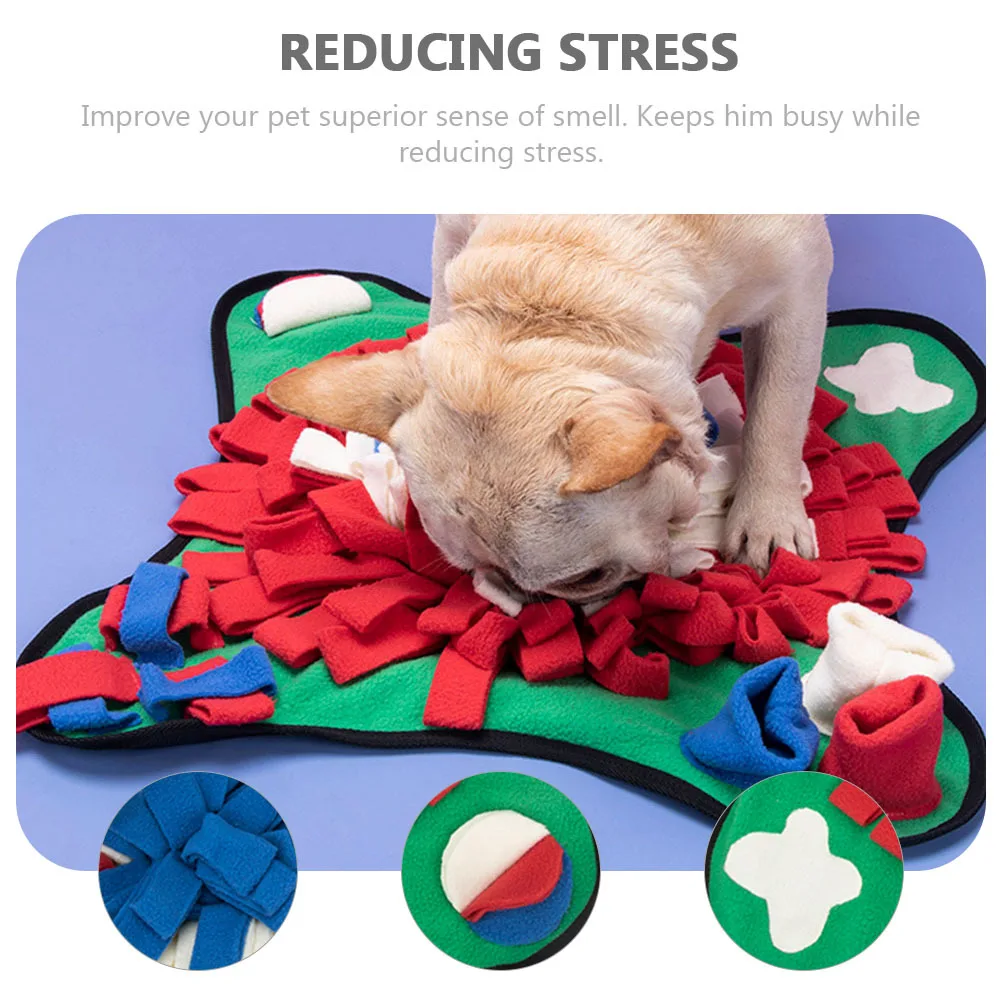 

1Pcs Dog Soothing Sniffing Mat Pet Supplies Snuffle Pad Interactive Foraging Cushion Stress Reducing Slow Eating