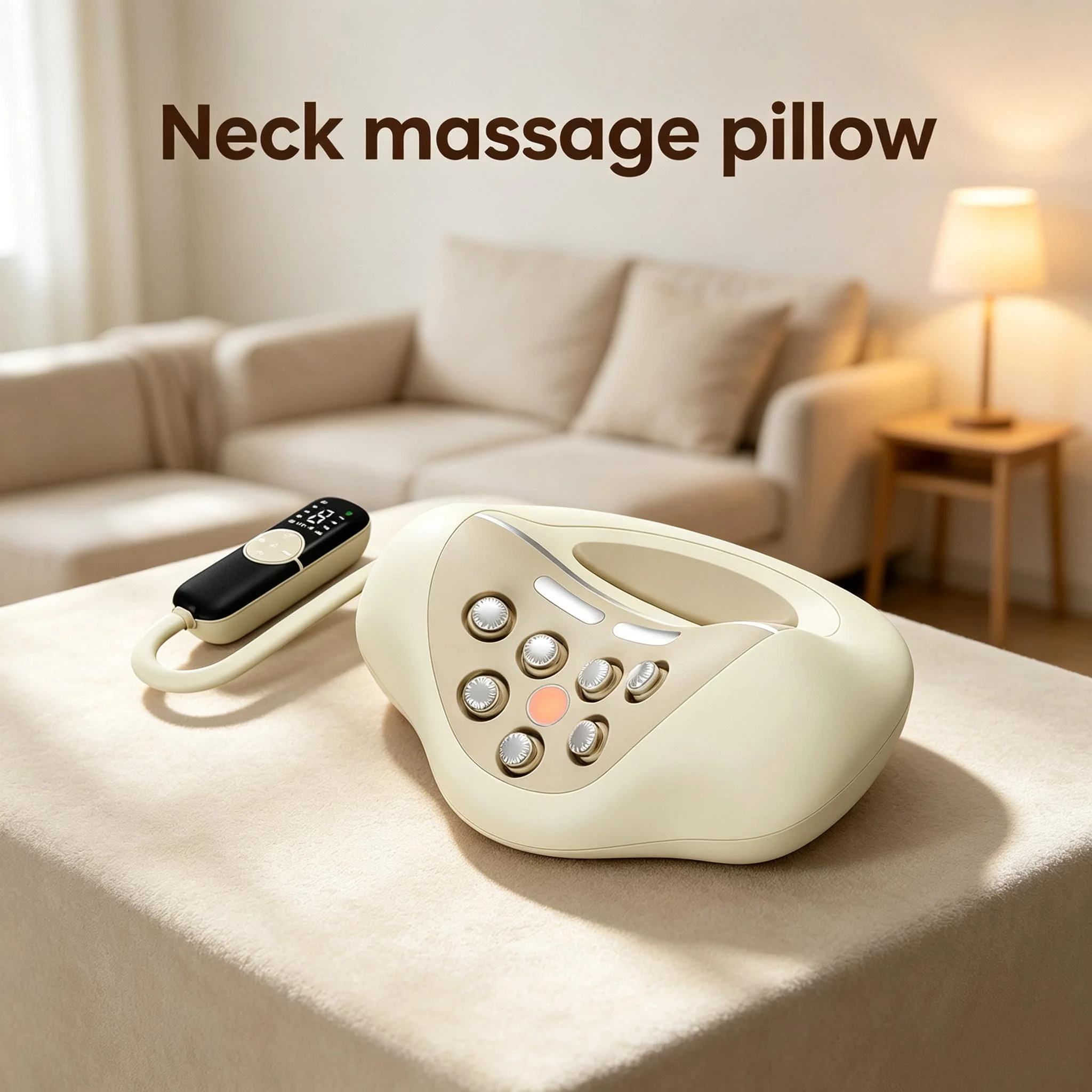 Electric Neck Massage Pillow Vibration Neck Traction Stretching Deep Muscle Relaxation Massage for Shoulders and Trapezius