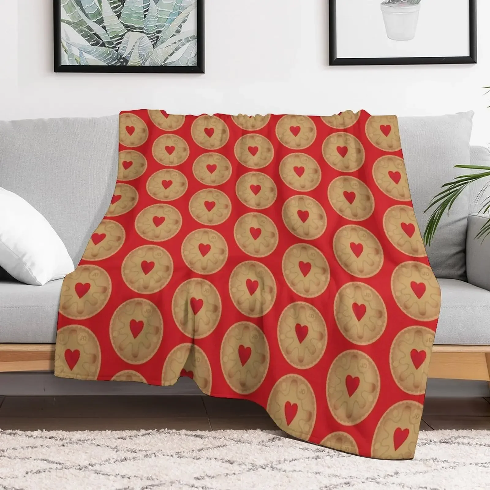 Jammie Dodger Throw Blanket Furry For Sofa Thin Blankets Sofas Of Decoration Blankets