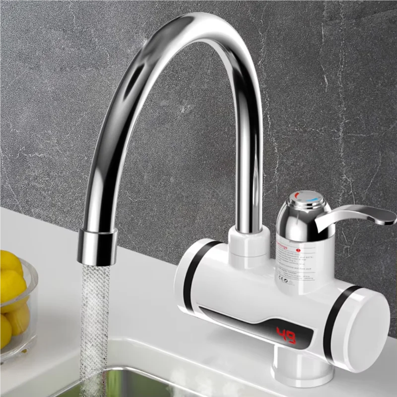 

Instant Hot Water Faucet - Rapid Heating Electric Tap with Dual Temperature Control for Kitchen and Bathroom Sink Use
